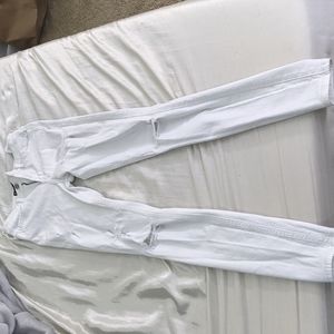 White high rise skinny jeans